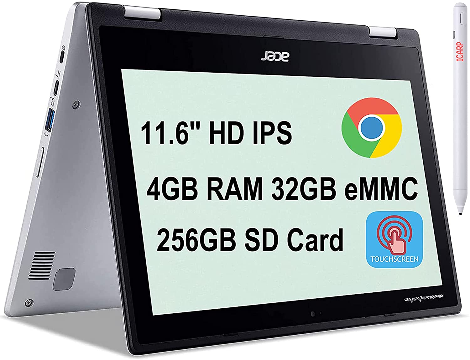 Acer Chromebook Spin 311 Celeron N4020 · UHD Graphics 600 · 11.6”, HD (1366 x 768), IPS · 32GB