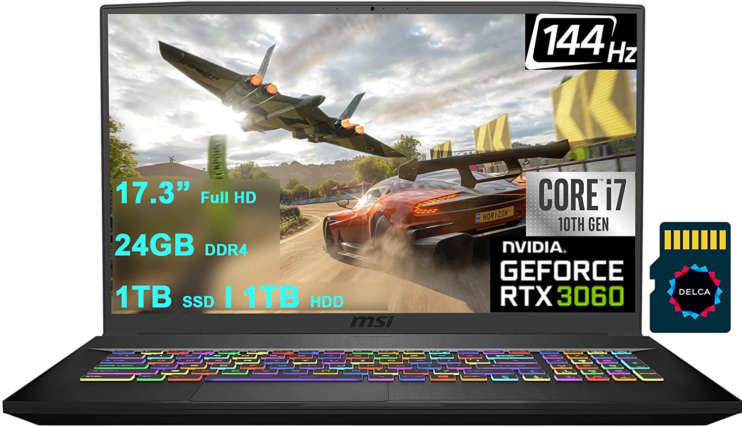 MSI GF75 Thin i710750H · RTX 3060 75W · 17.3”, Full HD (1920 x 1080