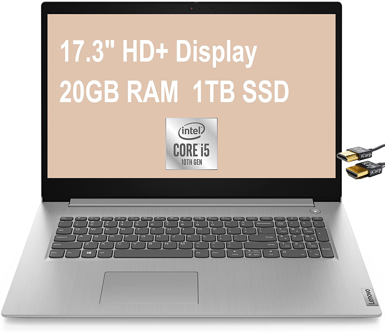 Lenovo IdeaPad 3 17 - i7-8550U · Intel UHD Graphics · 17.3”, HD+ (1600 ...