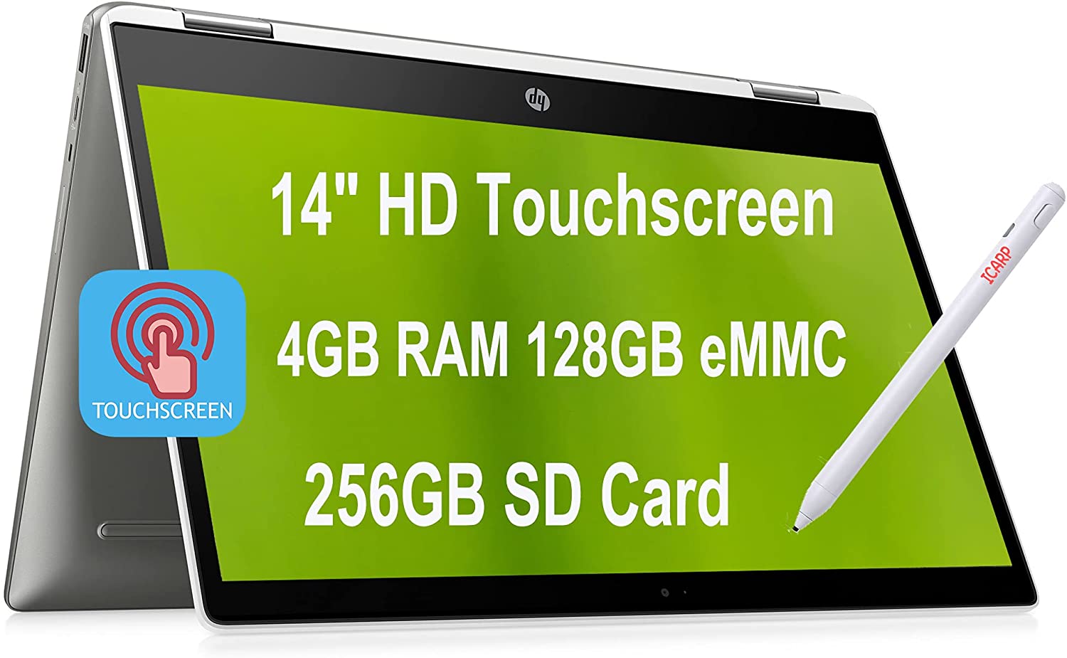 HP Chromebook x360 14 Pentium N5000 · UHD Graphics 605 · 14.0”, HD (1366 x 768), TN · 128GB