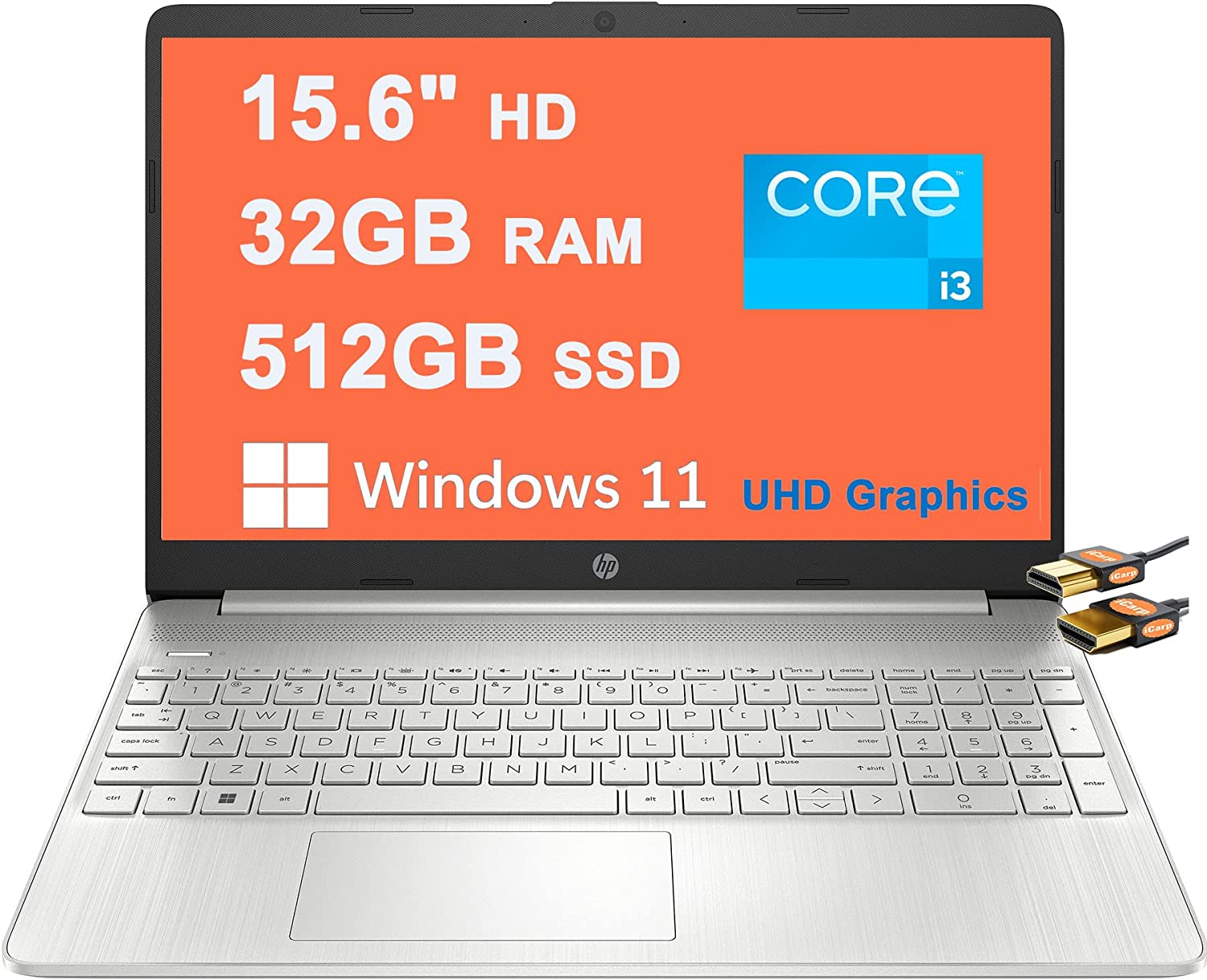 HP 15 i31115G4 · UHD Graphics Xe G4 · 15.6”, HD (1366 x 768), TN